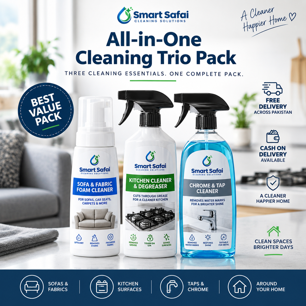 Smart® All-in-One Cleaning Trio Pack