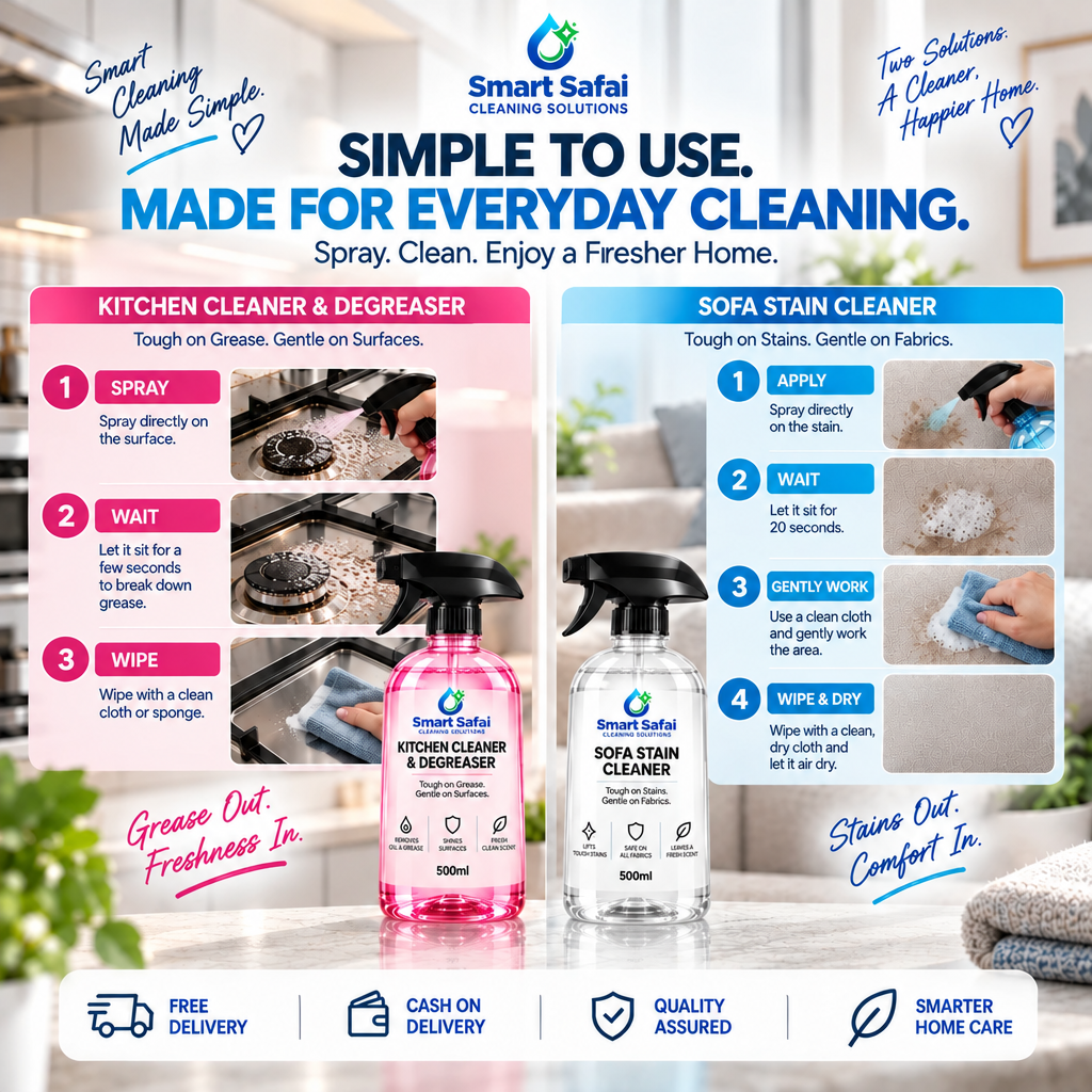 Smart Home Cleaning Duo – Kitchen & Sofa Care